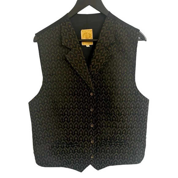 Wah Maker vintage western vest men’s L  excellent condition. Very unique - Picture 1 of 10